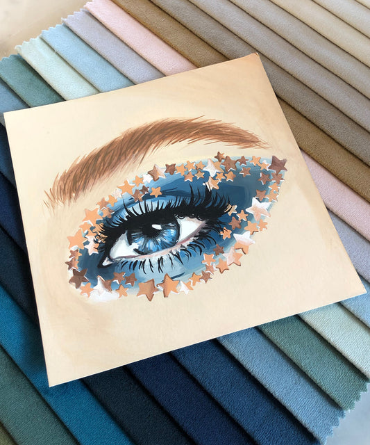 'Starry Eye' in Gouache