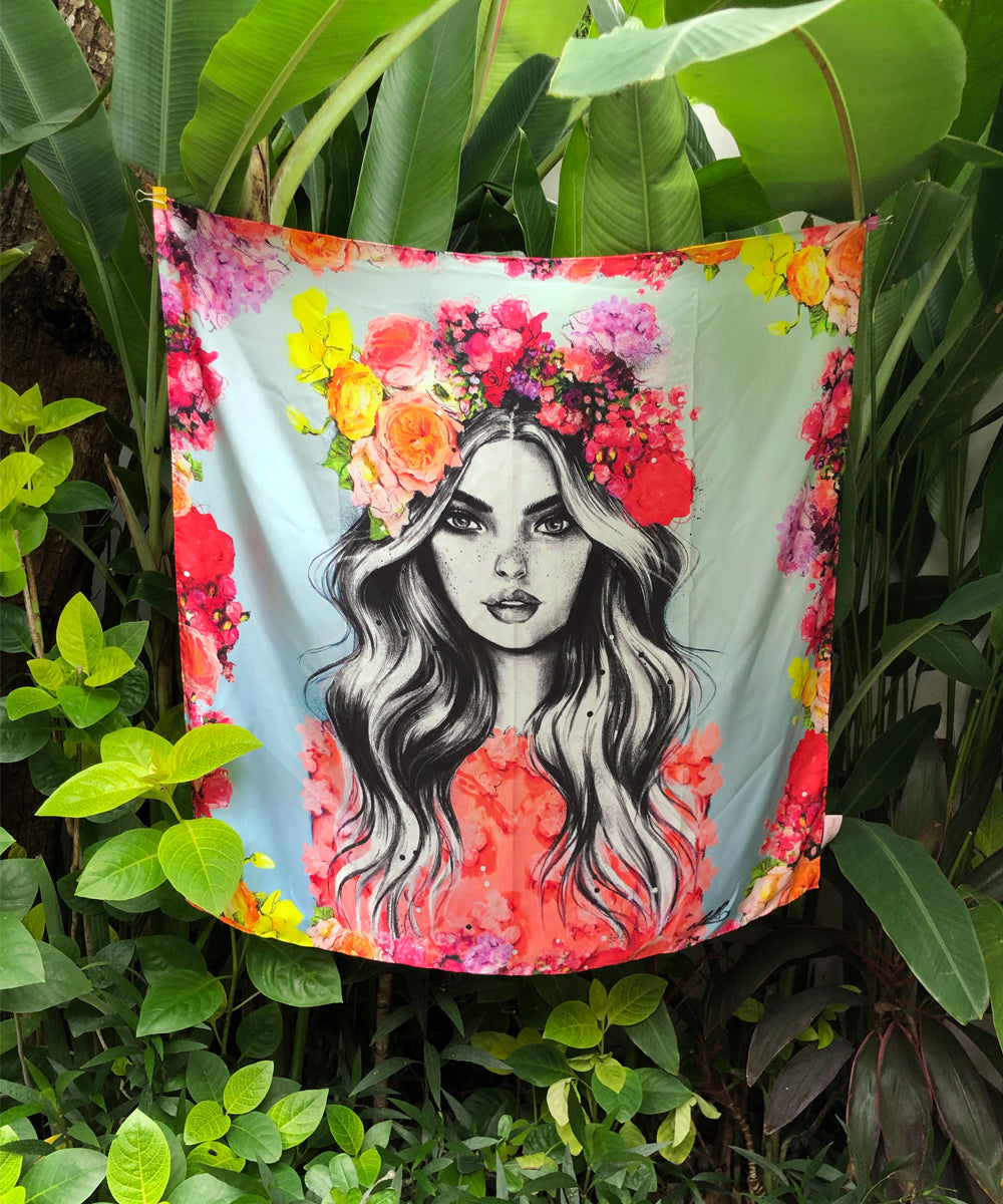 Hothouse Flowers Silk Scarf - Pippa McManus