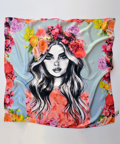 Hothouse Flowers Silk Scarf - Pippa McManus